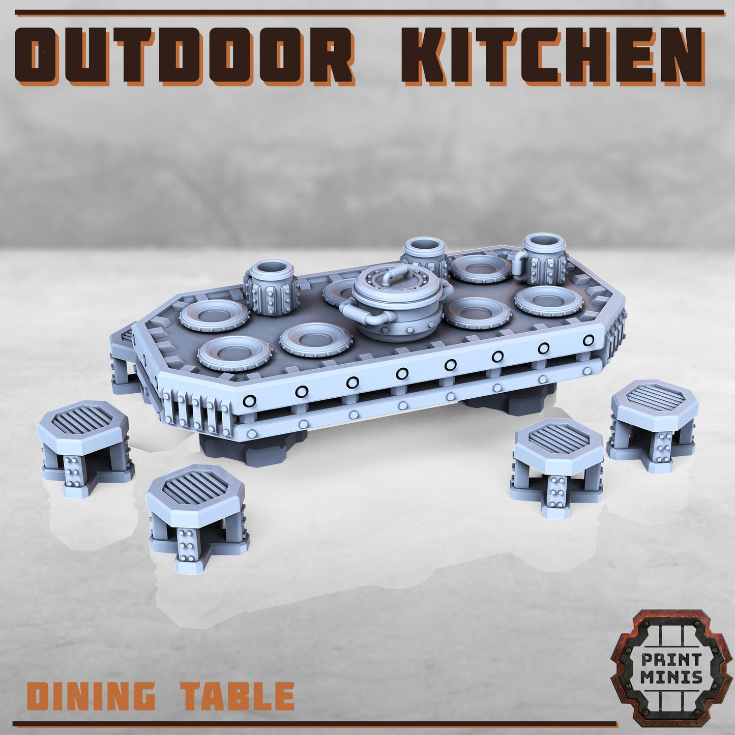 Outdoor Kitchen Terrain Kit - Print Minis