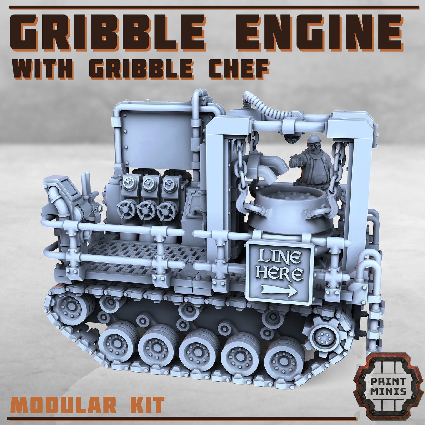 Gribble Engine with Gribble Chef - Print Minis