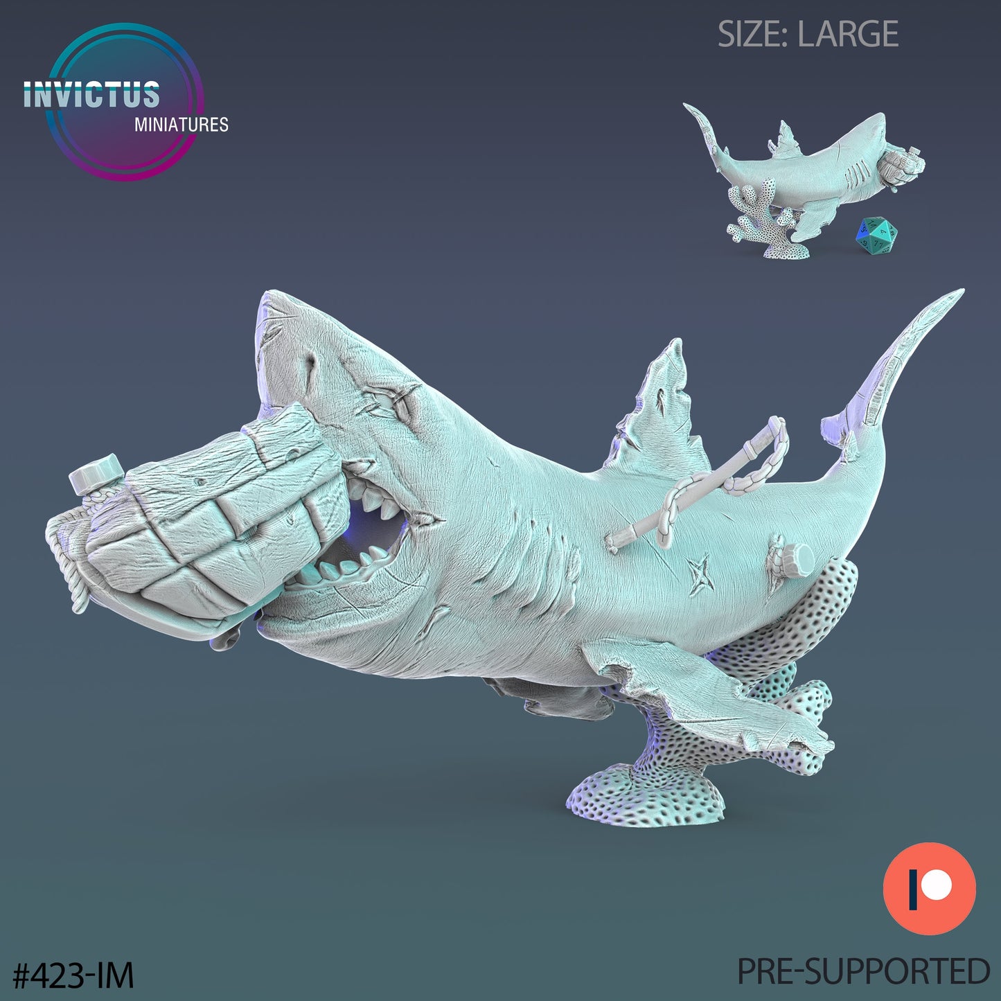 Jaw Shark (5 Variants Available) - Invictus Miniatures