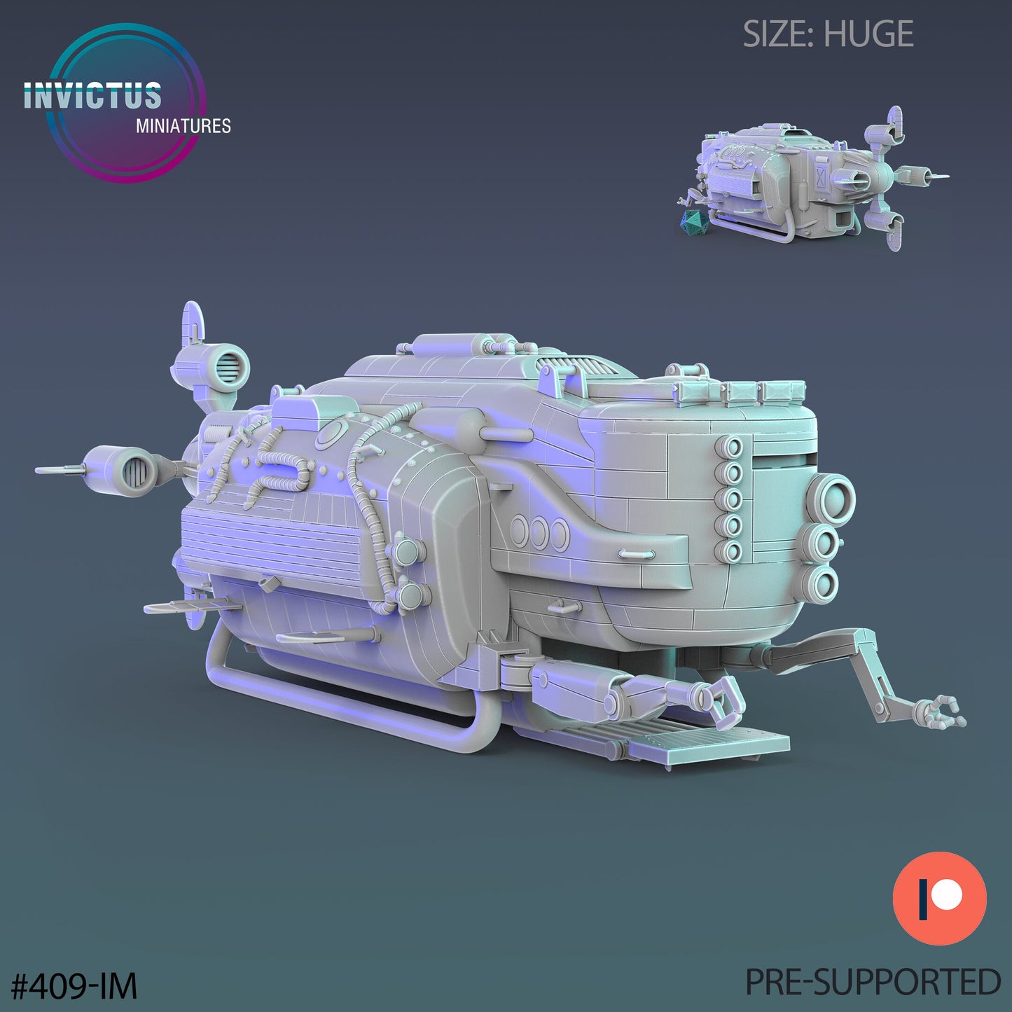 Research Submarine (2 Variants Available) - Invictus Miniatures