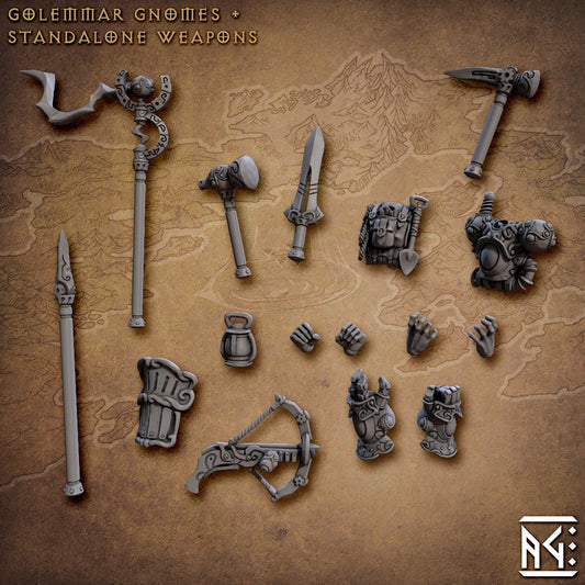 Gnomes of Golemmar - Weapons and Hands (16 Variants Available) - Artisan Guild