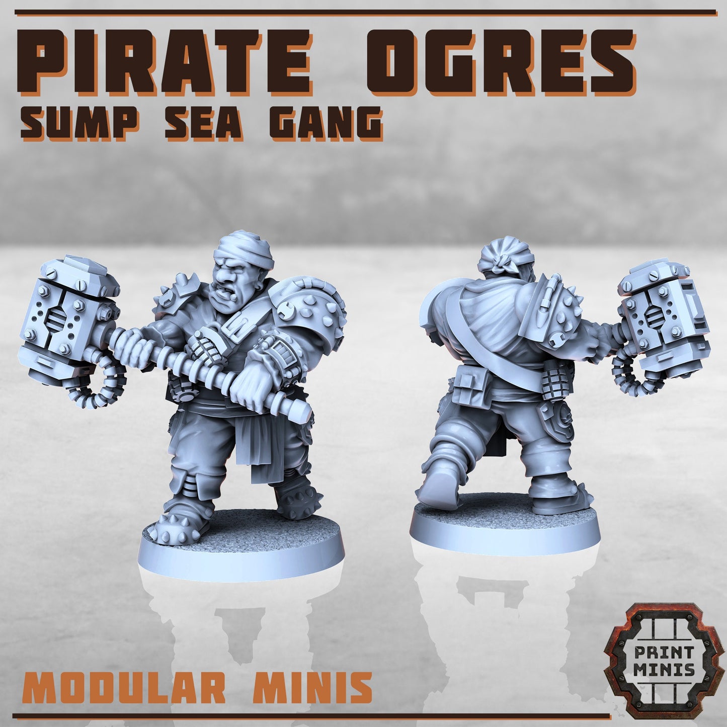 Pirate Ogres - Sump Sea Gang 1 (5 Variants Available) - Print Minis