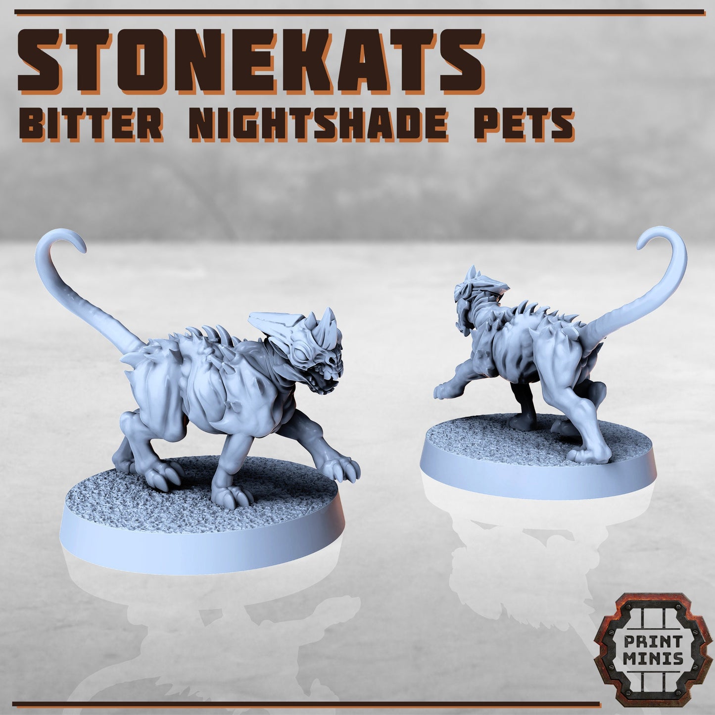 Stone Kats - Bitter Nightshade Pets (3 Variants Available) - Print Minis