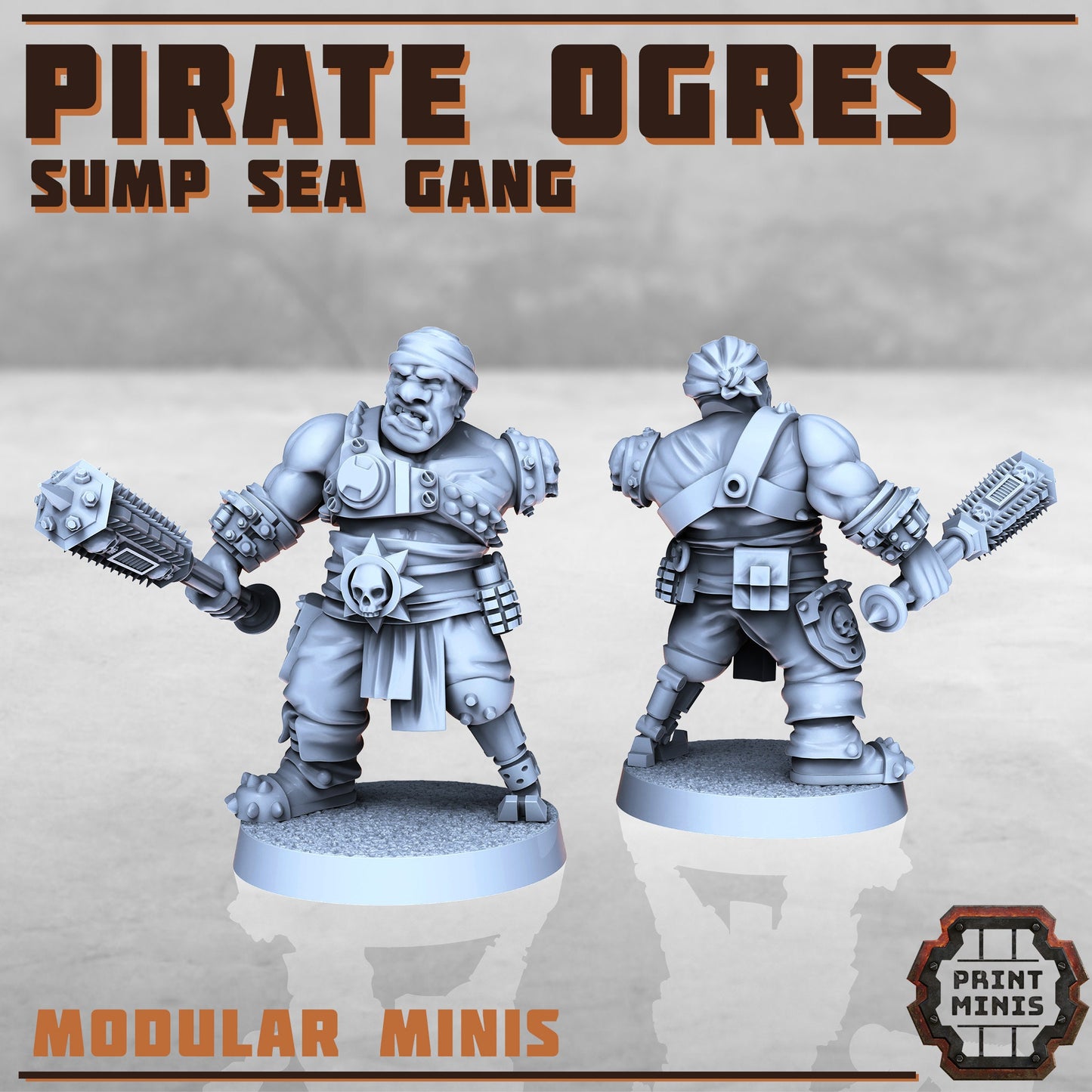 Pirate Ogres - Sump Sea Gang 1 (5 Variants Available) - Print Minis