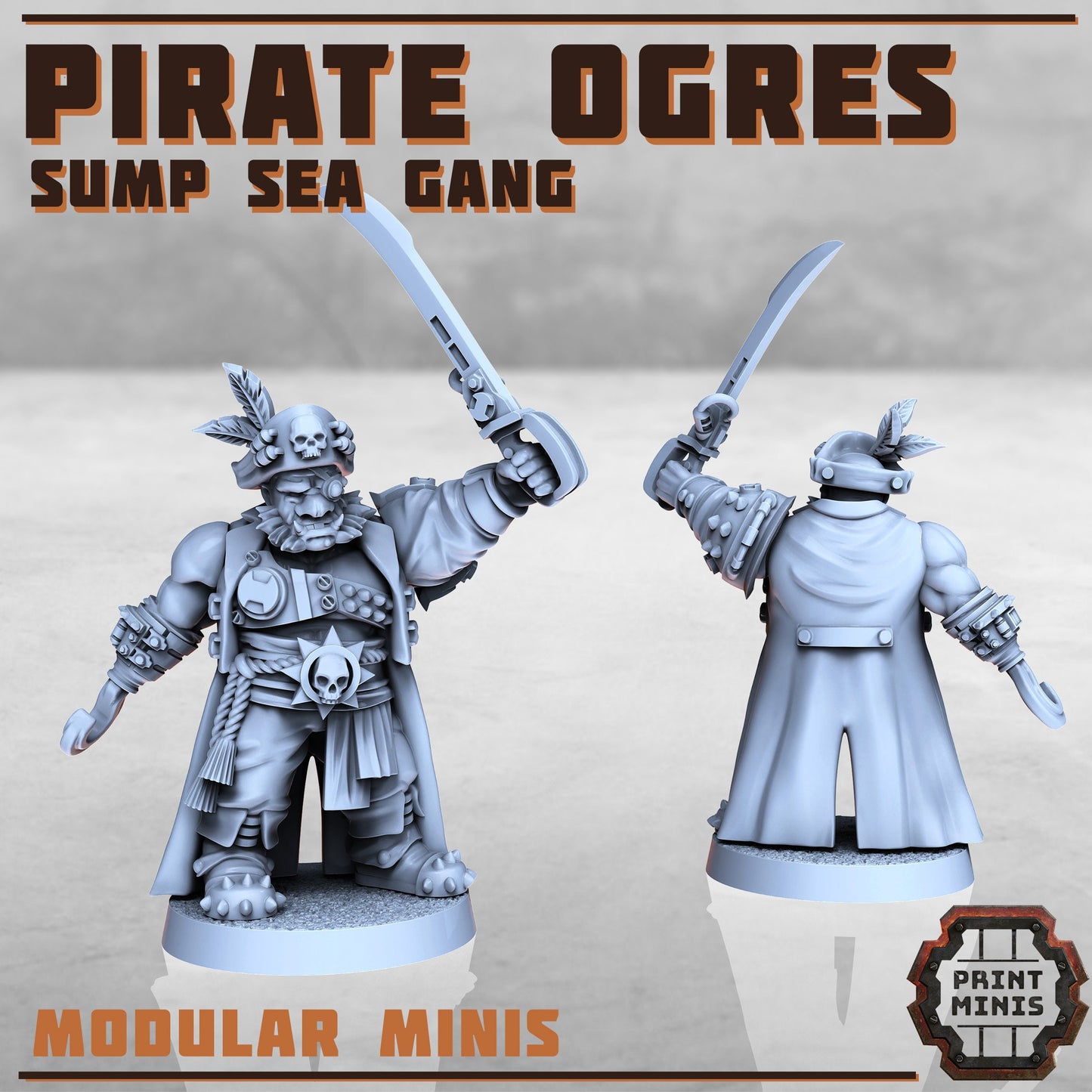 Pirate Ogres - Sump Sea Gang 1 (5 Variants Available) - Print Minis