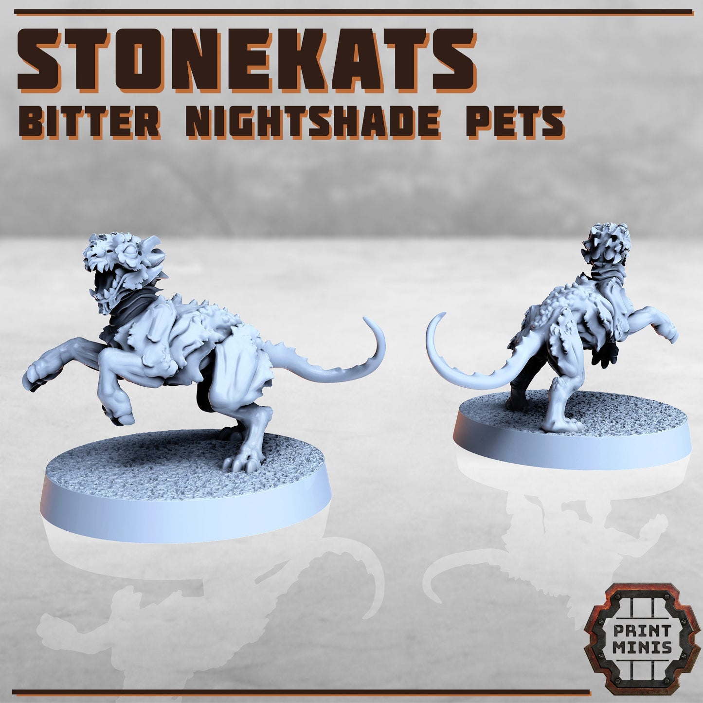 Stone Kats - Bitter Nightshade Pets (3 Variants Available) - Print Minis