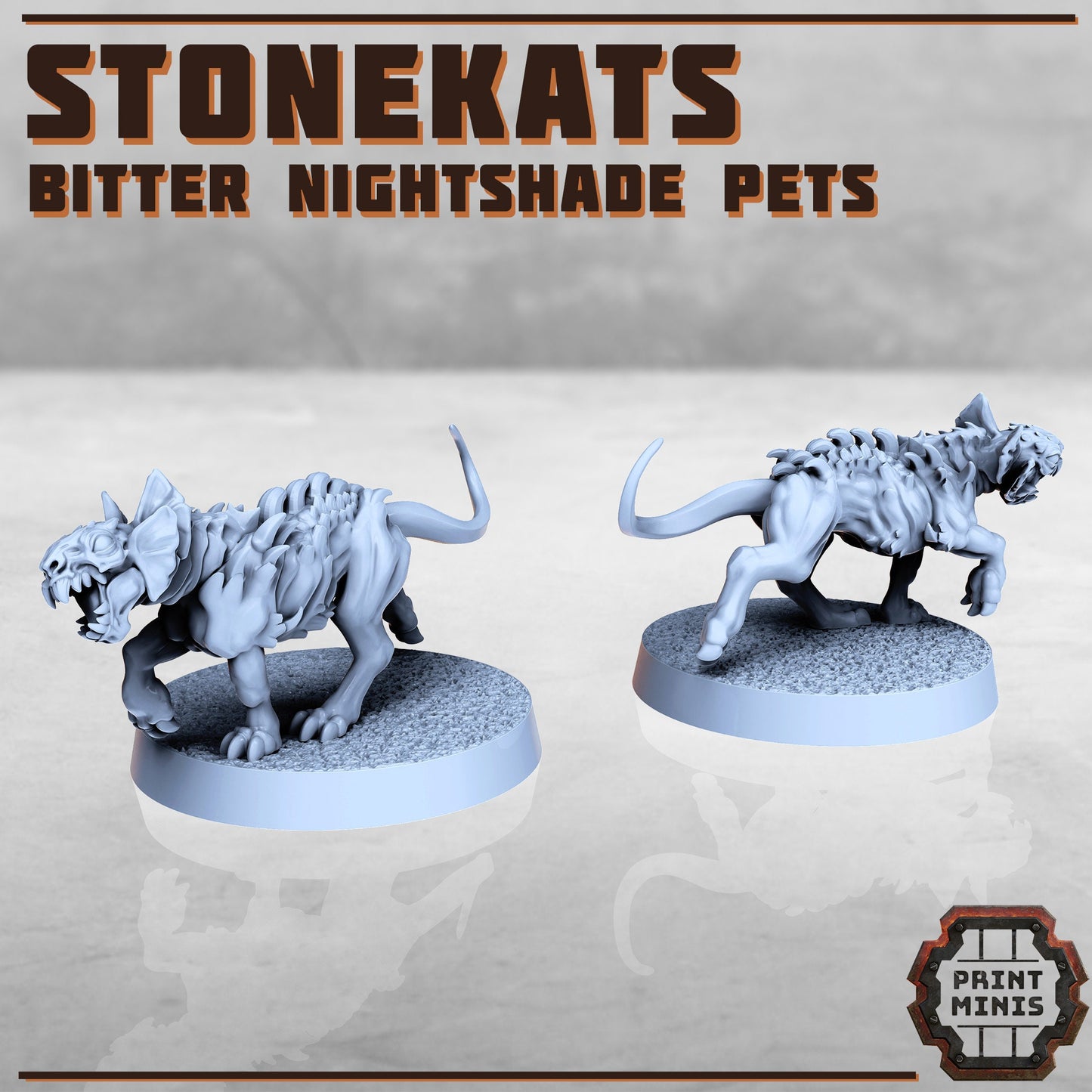 Stone Kats - Bitter Nightshade Pets (3 Variants Available) - Print Minis