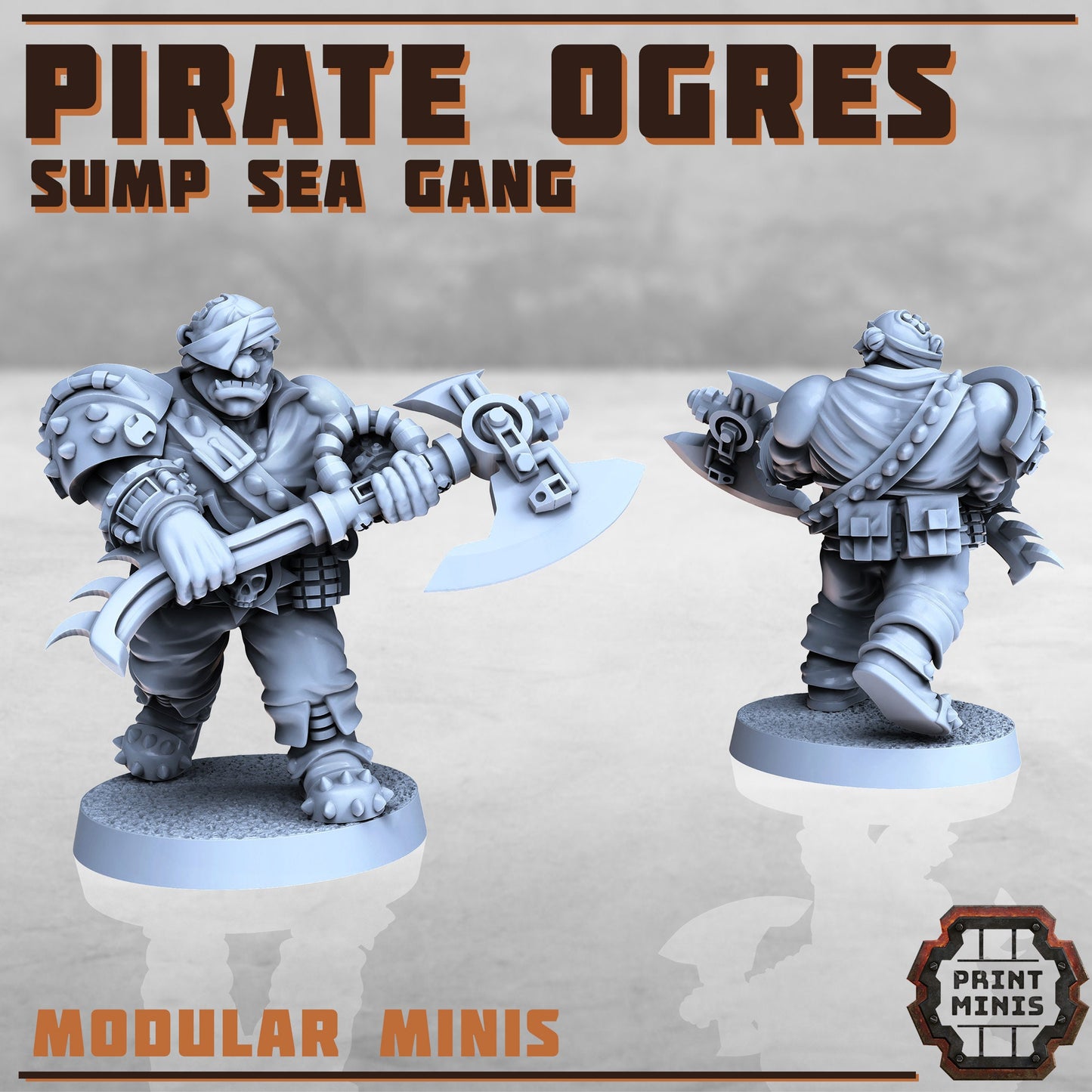 Pirate Ogres - Sump Sea Gang 1 (5 Variants Available) - Print Minis