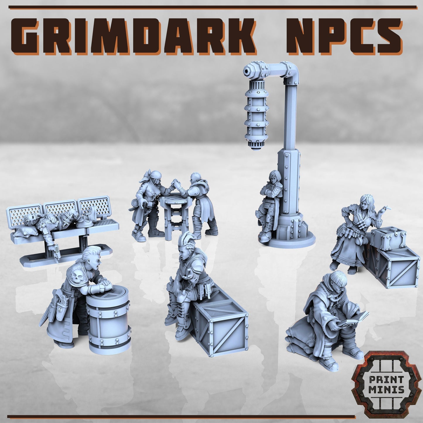 Grimdark NPCs (7 Variants Available) - Print Minis