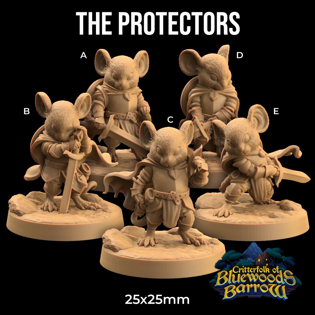 The Protectors - Mouse Knights (5 Variants Available) - Dragon Trapper's Lodge