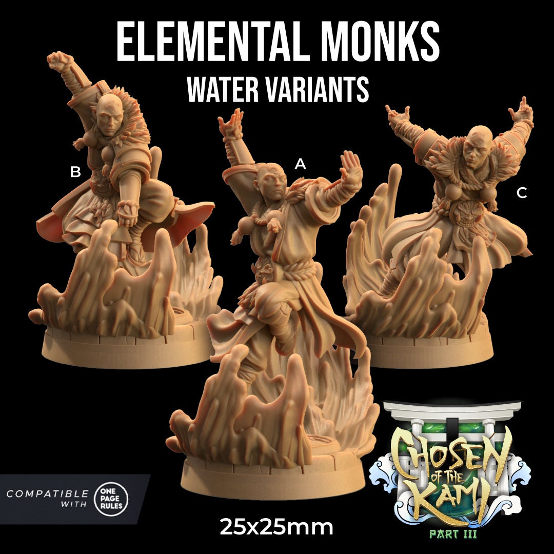 Elemental Water Monks (3 Variants Available) - Dragon Trapper's Lodge