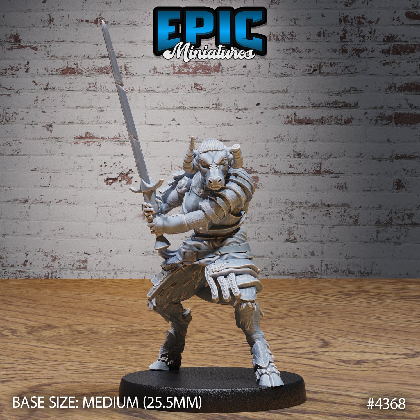 Minotaur Female Warrior (3 Variants Available) - Epic Miniatures