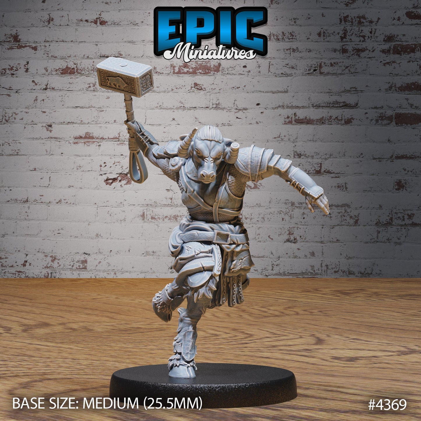 Minotaur Female Warrior (3 Variants Available) - Epic Miniatures