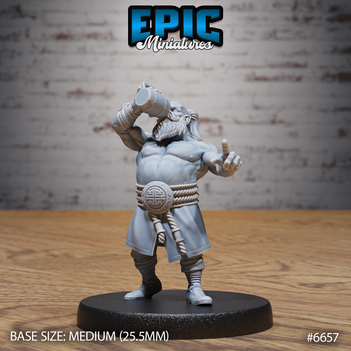 Dwarf Monk (4 Variants Available) - Epic Miniatures