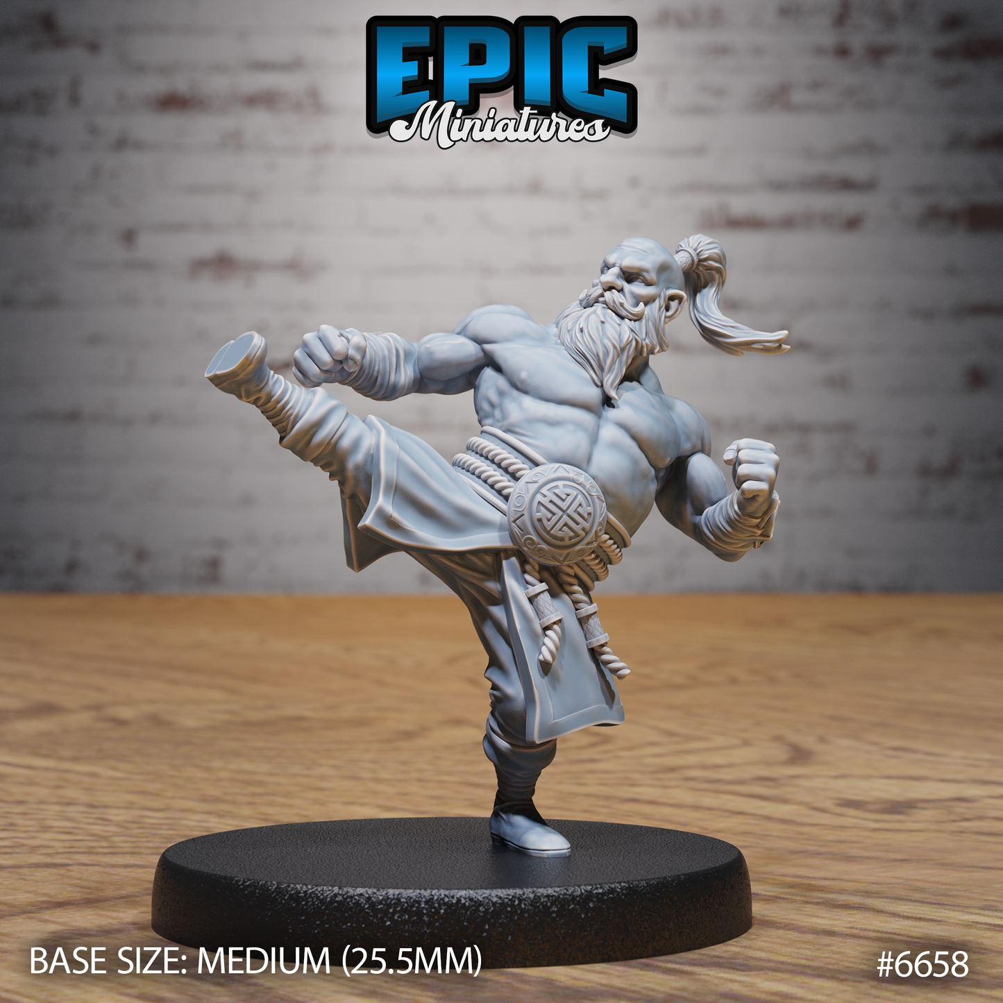 Dwarf Monk (4 Variants Available) - Epic Miniatures