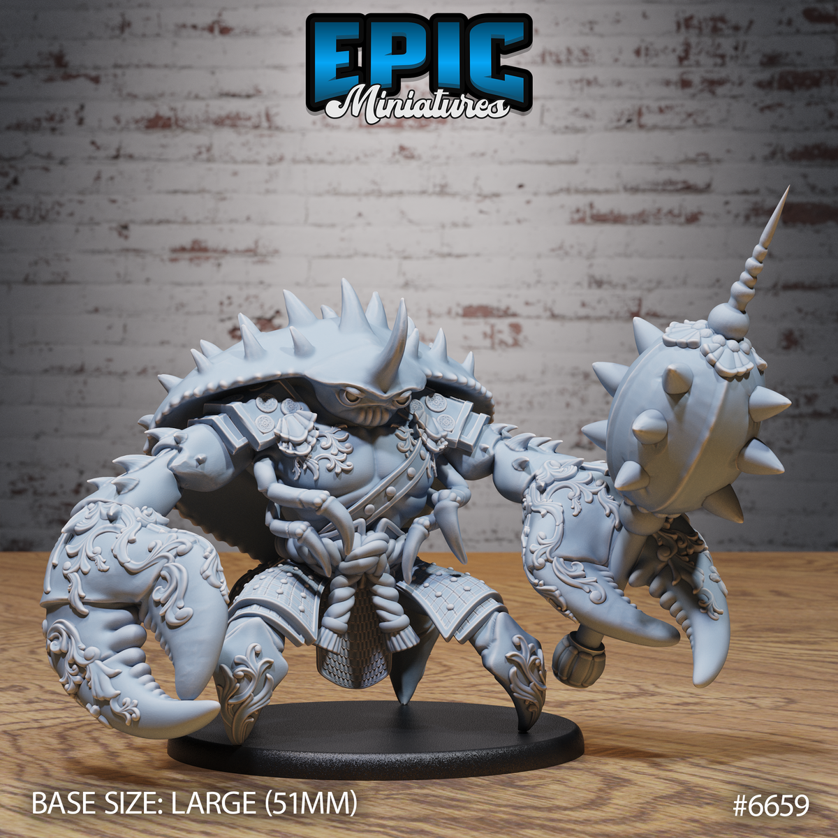 SamuCrab, Crabfolk Samurai (3 Variants Available) - Epic Miniatures