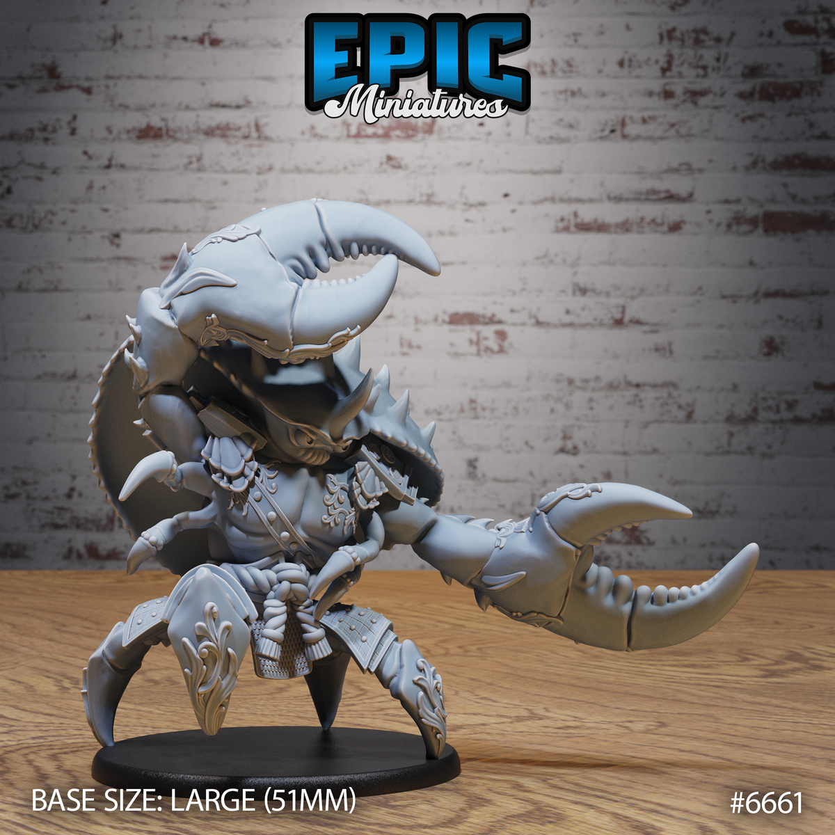 SamuCrab, Crabfolk Samurai (3 Variants Available) - Epic Miniatures