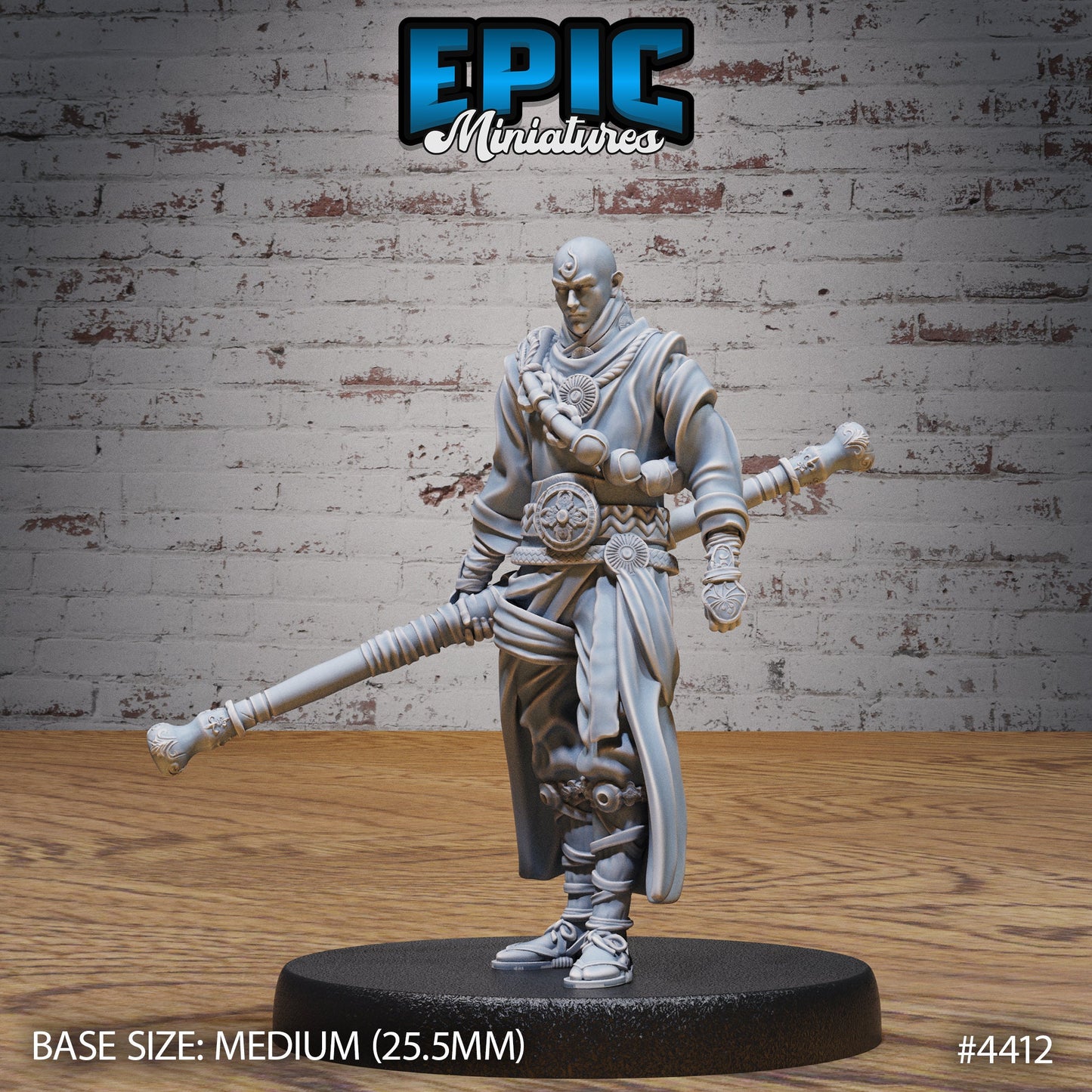 Elemental Monk Air (3 Variants Available) - Epic Miniatures