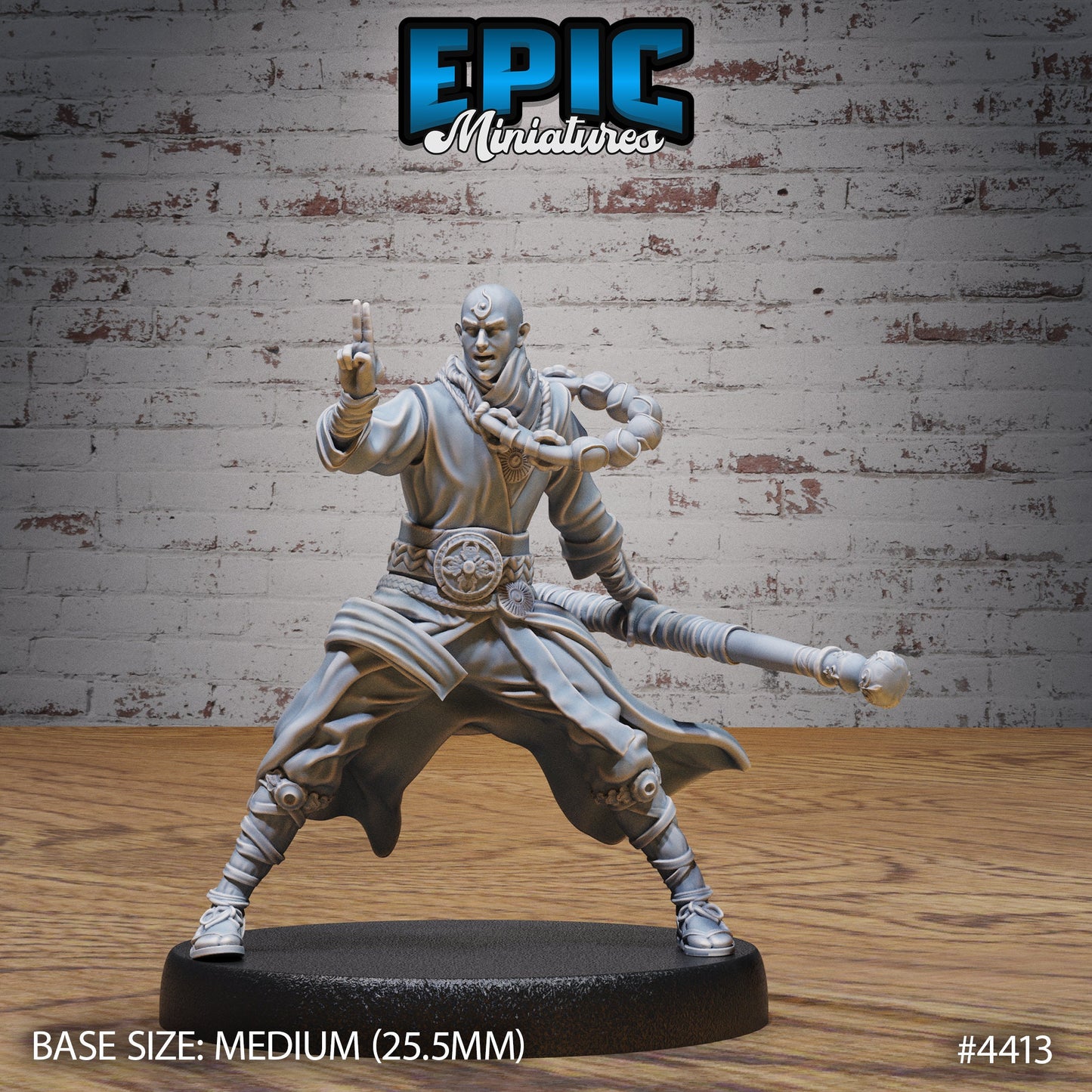 Elemental Monk Air (3 Variants Available) - Epic Miniatures