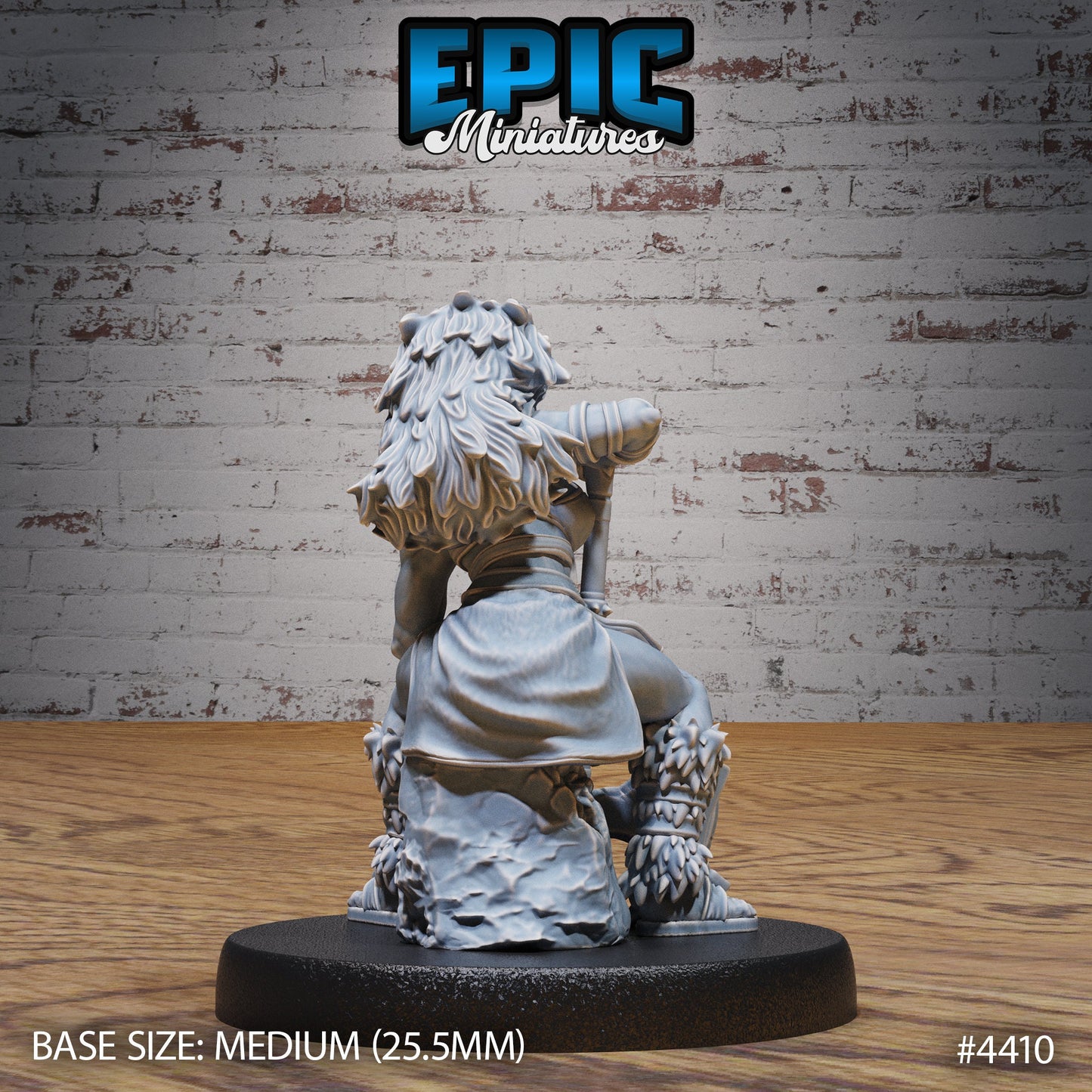 Half Orc Fighter Female (3 Variants Available) - Epic Miniatures