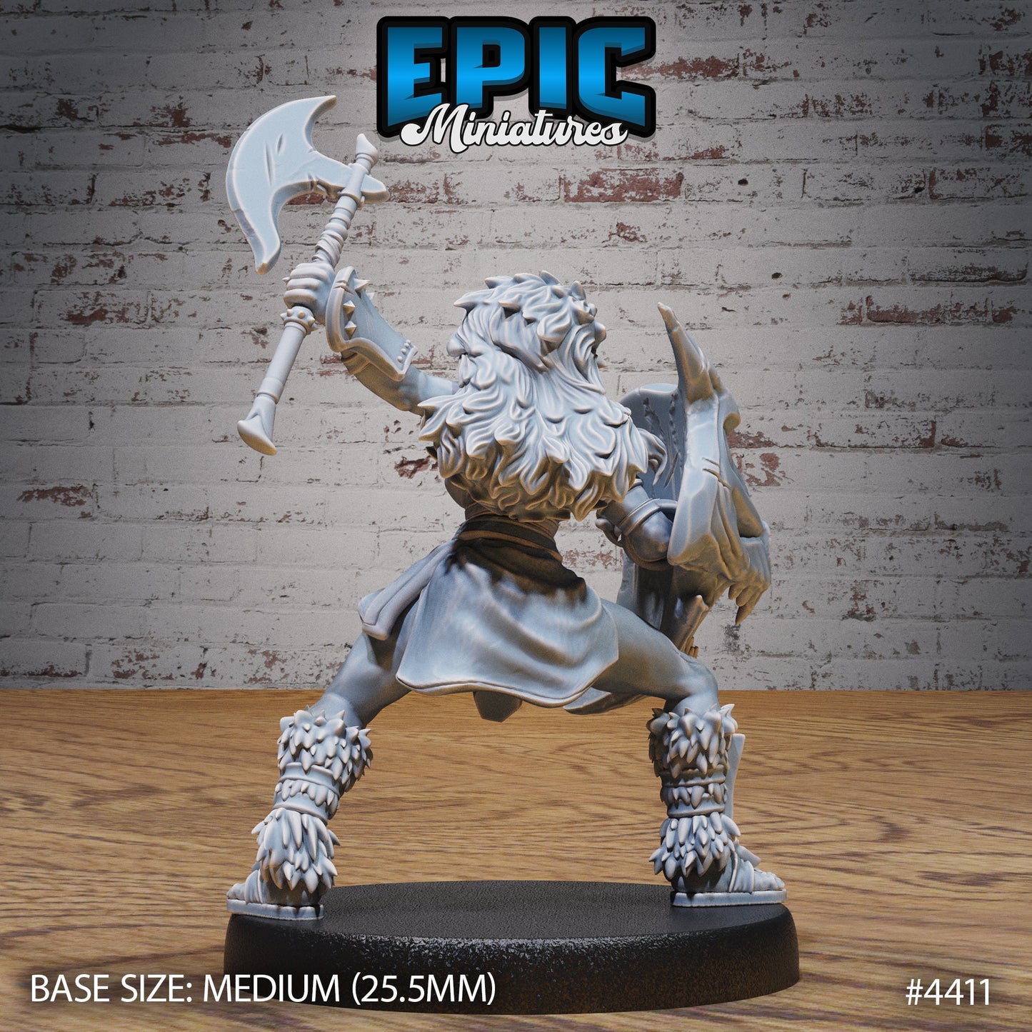 Half Orc Fighter Female (3 Variants Available) - Epic Miniatures