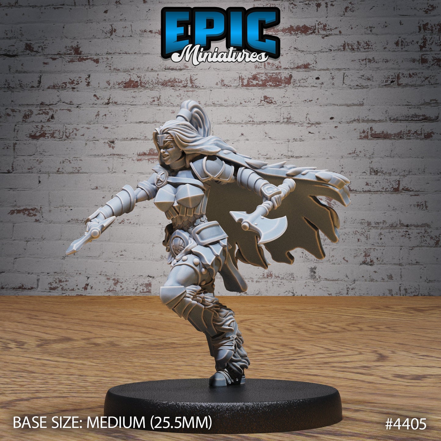 Barbarian Warrior Female (3 Variants Available) - Epic Miniatures