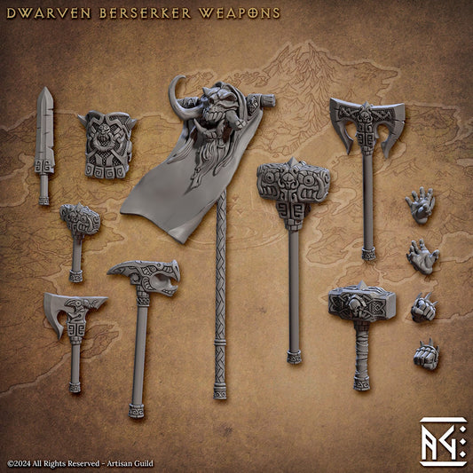 Dwarven Berserker Weapons and Hands (13 Variants Available) - Artisan Guild