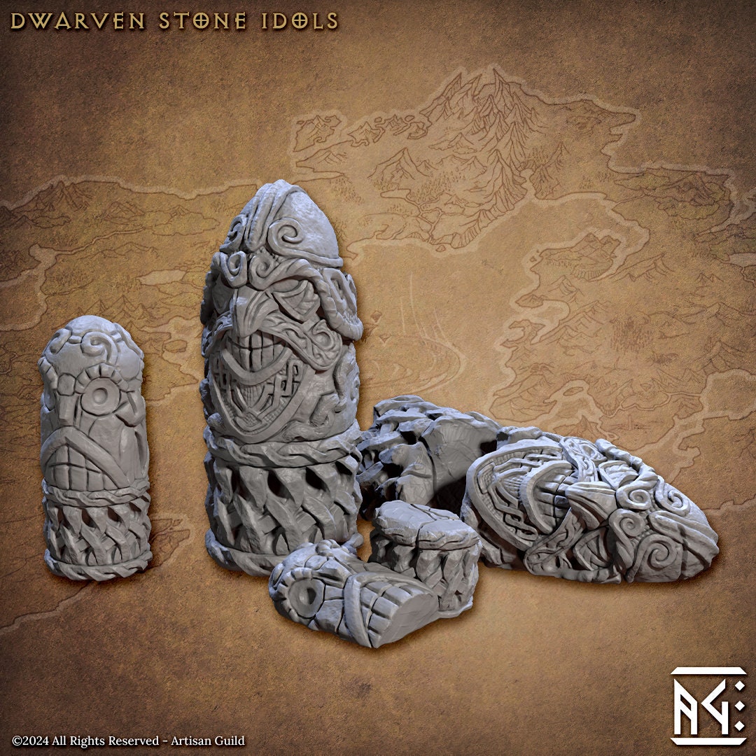 Dwarven Stone Idol Terrain Set - Artisan Guild