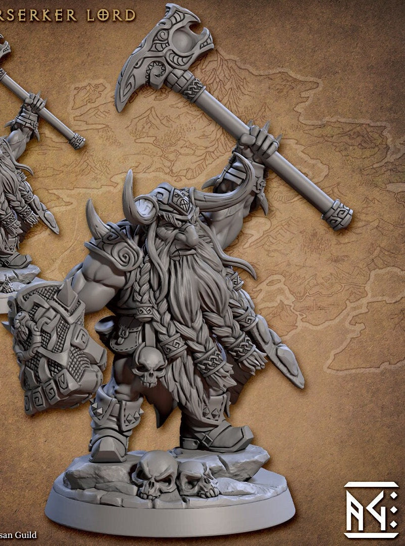 Durnir, Dwarven Berserker Lord (2 Variants Available) - Artisan Guild