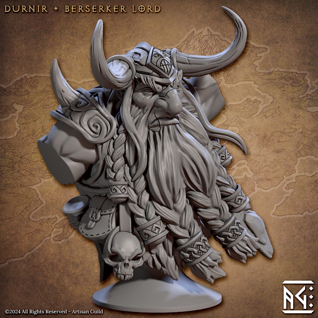 Durnir, the Berserker Lord Bust - Artisan Guild