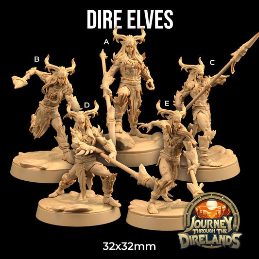 Dire Elf (5 Variants Available) - Dragon Trapper's Lodge