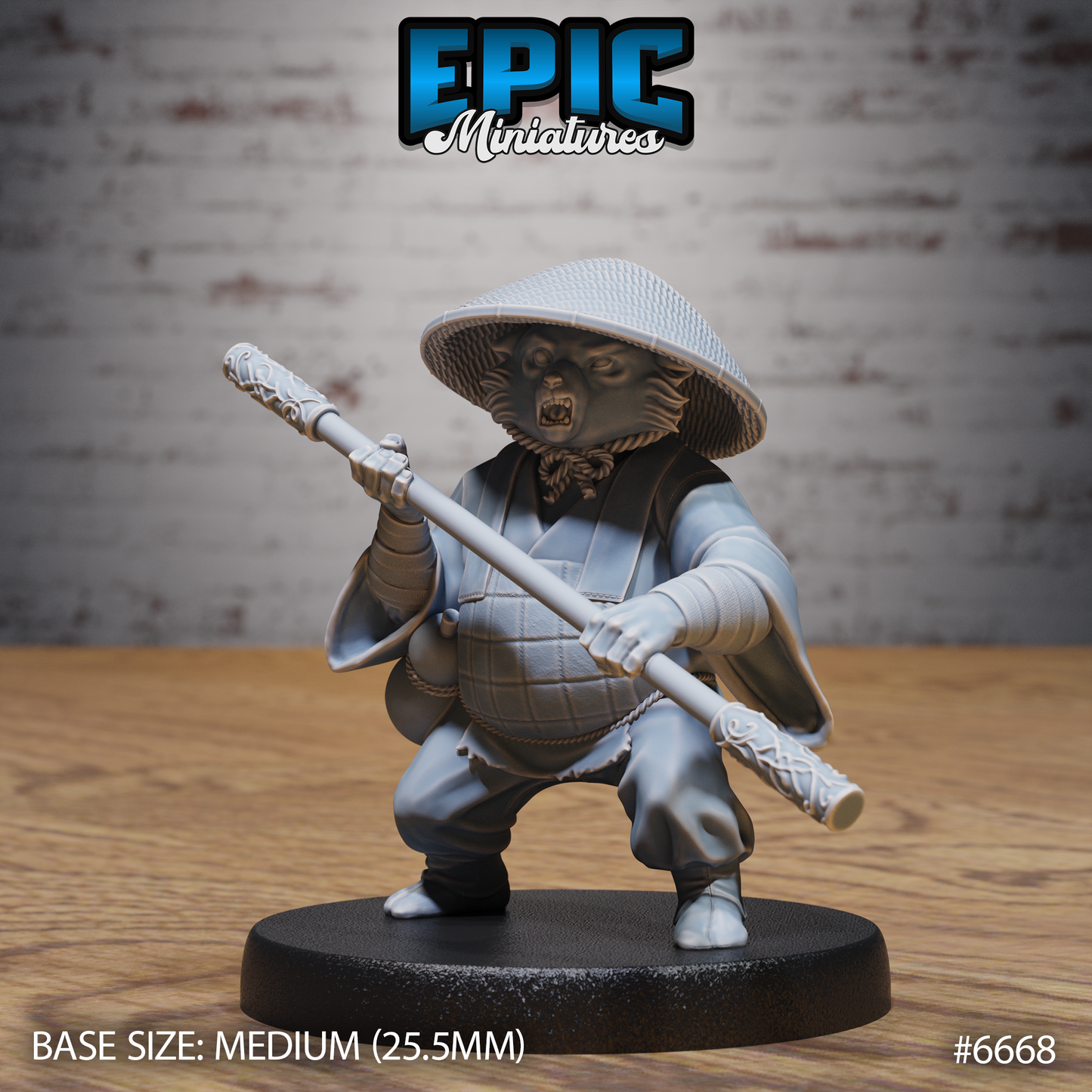 Red Panda Monk (3 Variants Available) - Epic Miniatures