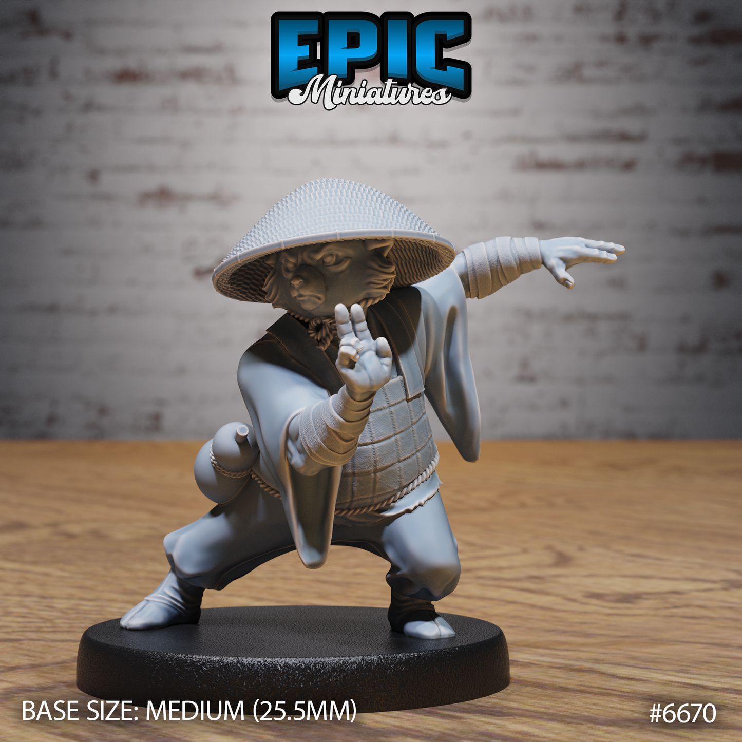 Red Panda Monk (3 Variants Available) - Epic Miniatures