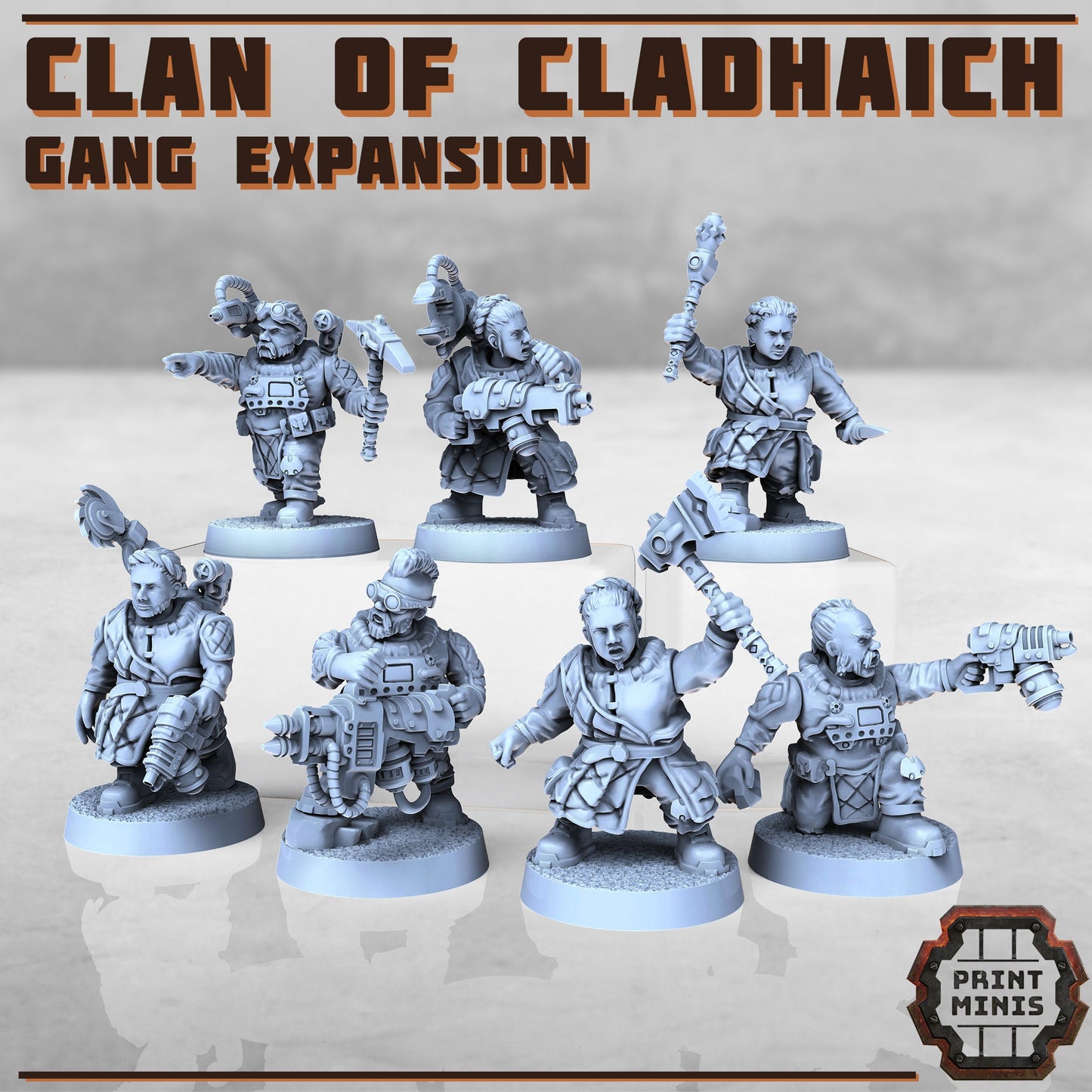 Clan of Cladhaich Expansion, Dwarves (7 Variants Available) - Print Minis