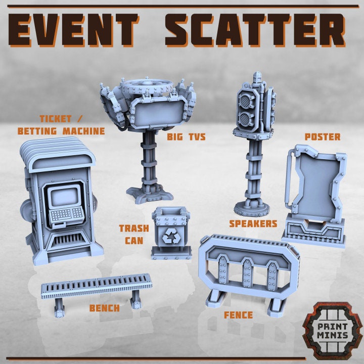 Event Scatter Set, 28mm Scale (8 Variants Available) - Print Minis