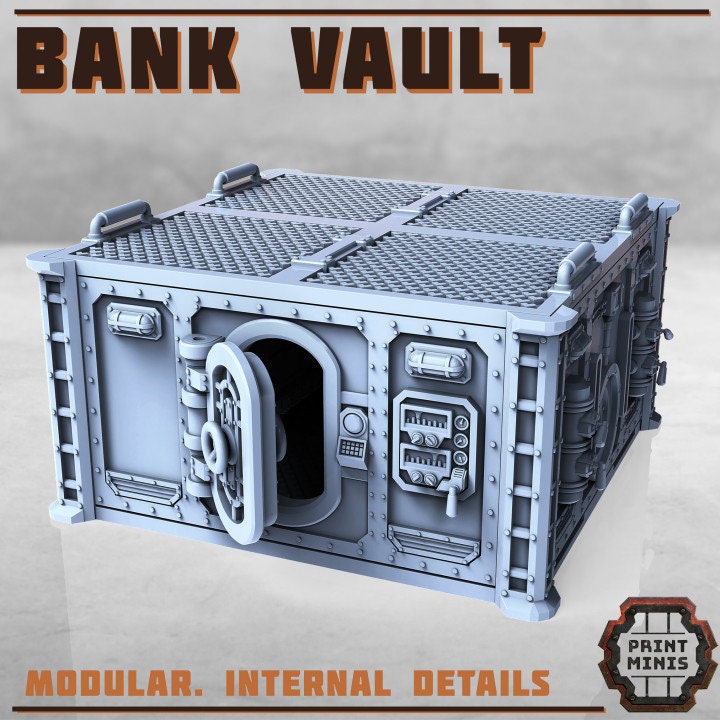 Bank Vault - Scenery Kit - Print Minis