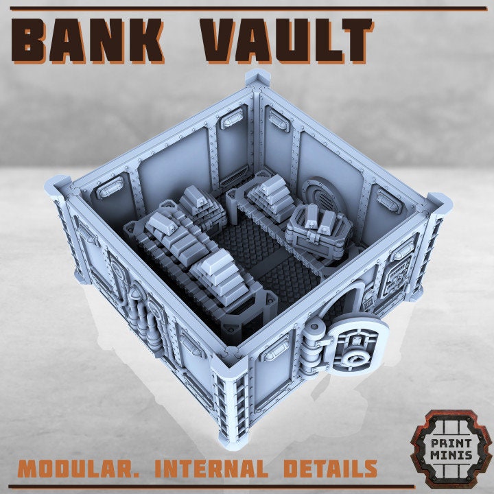 Bank Vault - Scenery Kit - Print Minis