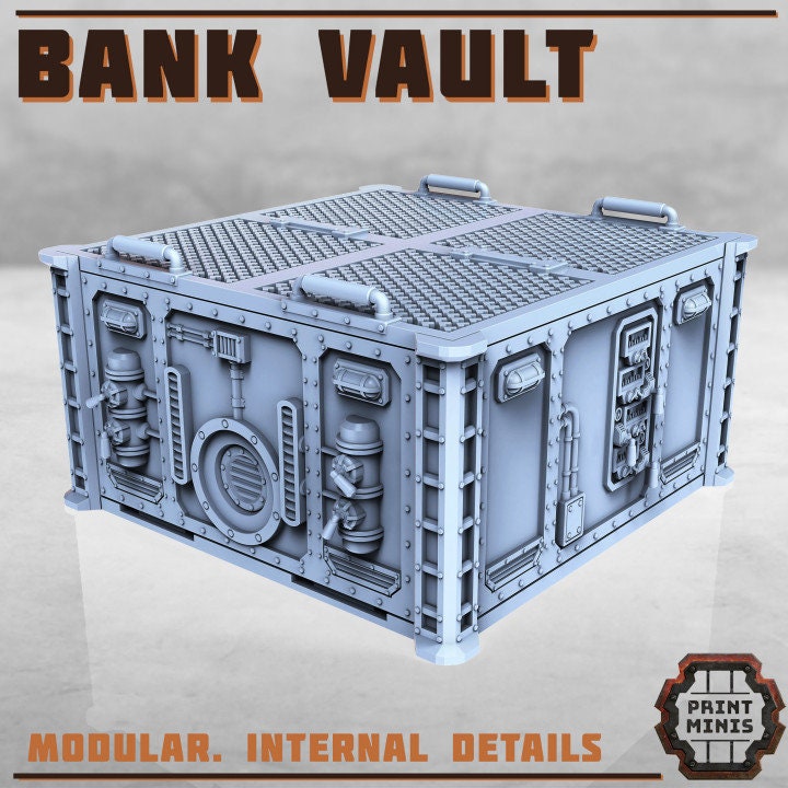 Bank Vault - Scenery Kit - Print Minis