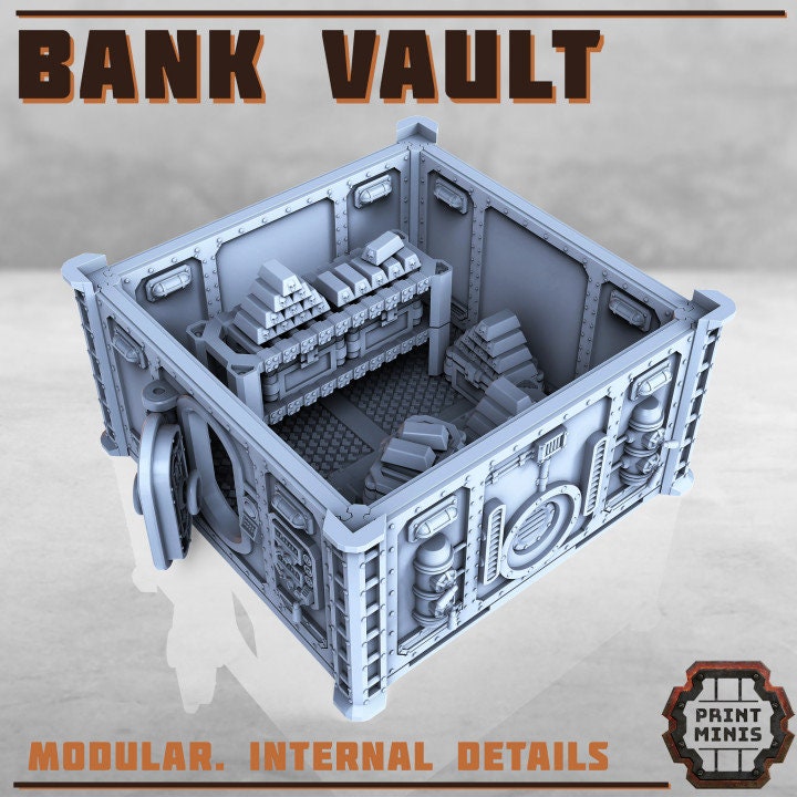 Bank Vault - Scenery Kit - Print Minis