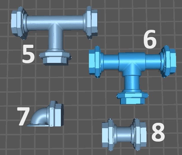 Cryo Fluid Pipes - Scenery Kit, 32mm Scale - Print Minis