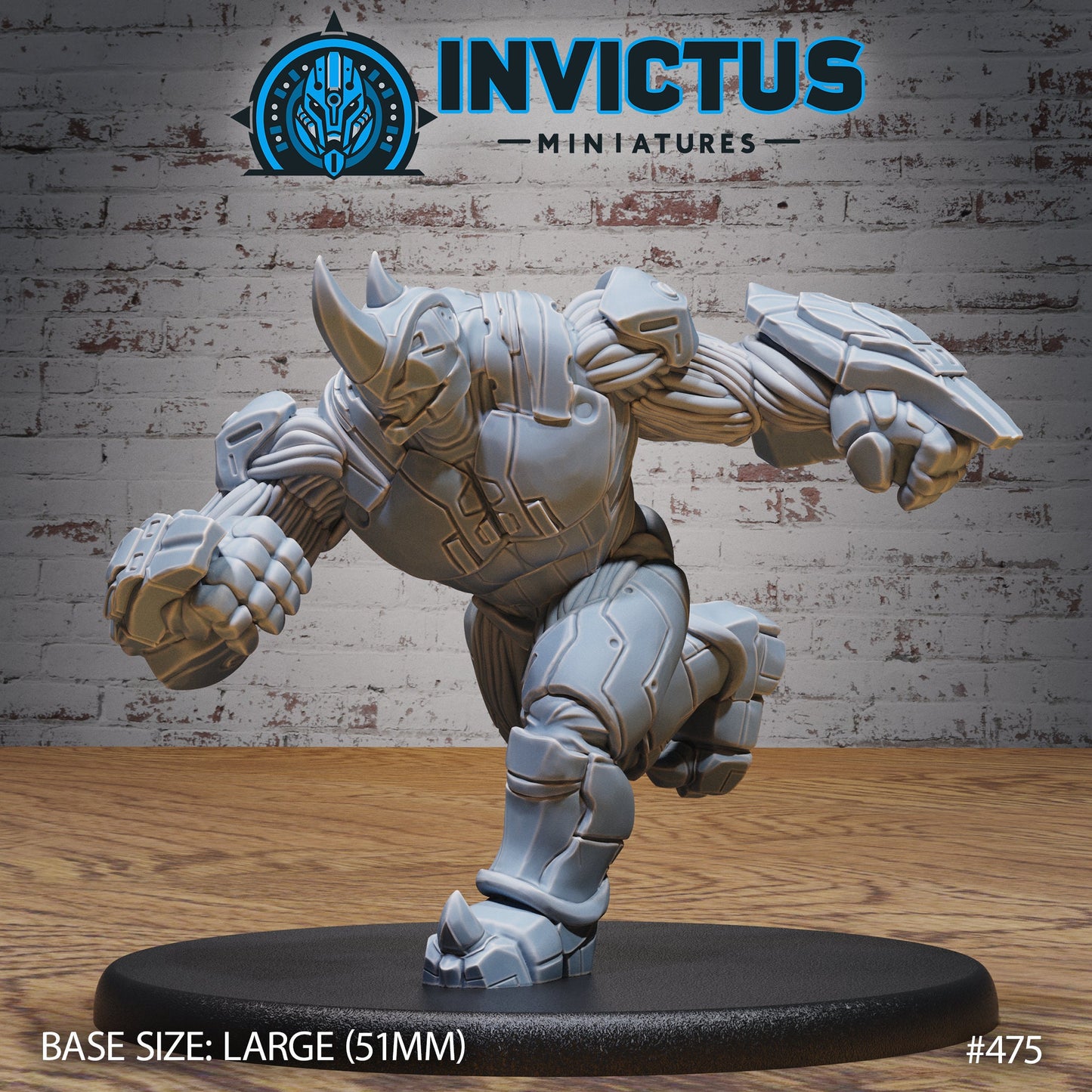 Rhino Cyborg (3 Variants Available) - Invictus Miniatures