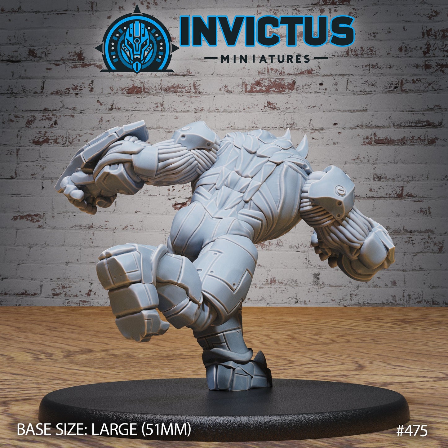Rhino Cyborg (3 Variants Available) - Invictus Miniatures