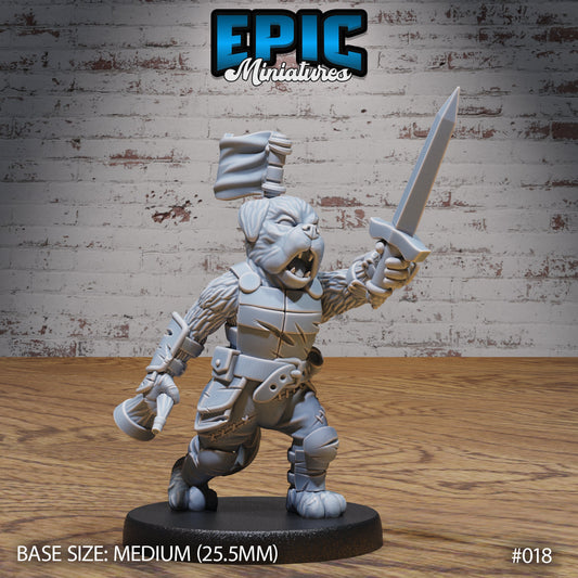 Dog Folk Tribe - Set 3 (4 Variants Available) - Epic Miniatures