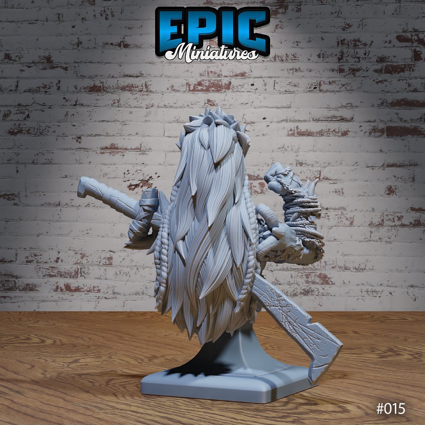 Orc Lady Fighter Bust - Epic Miniatures