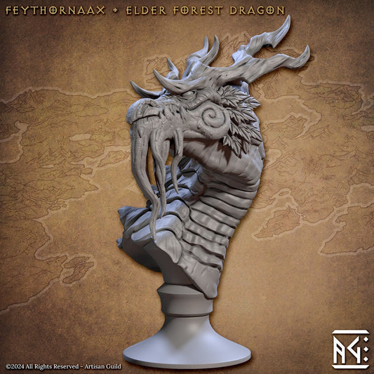 Feythornaax, Elder Forest Dragon Bust - Artisan Guild