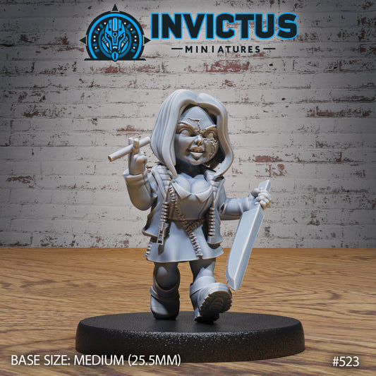 Evil Doll Girl - Scarred (2 Variants Available) - Invictus Miniatures