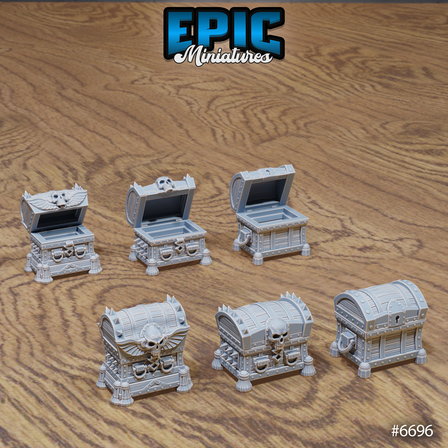 Lich Crypt Scatter, Chests and Coffins (9 Variants Available) - Epic Miniatures