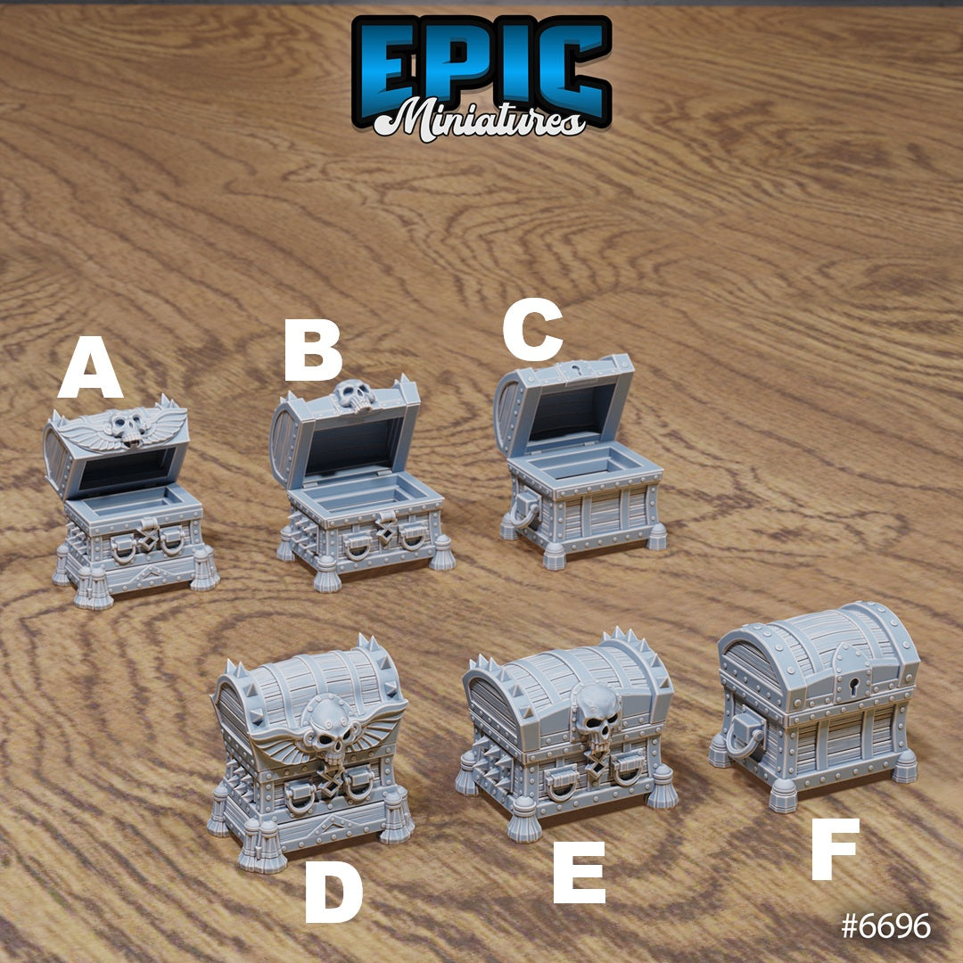 Lich Crypt Scatter, Chests and Coffins (9 Variants Available) - Epic Miniatures