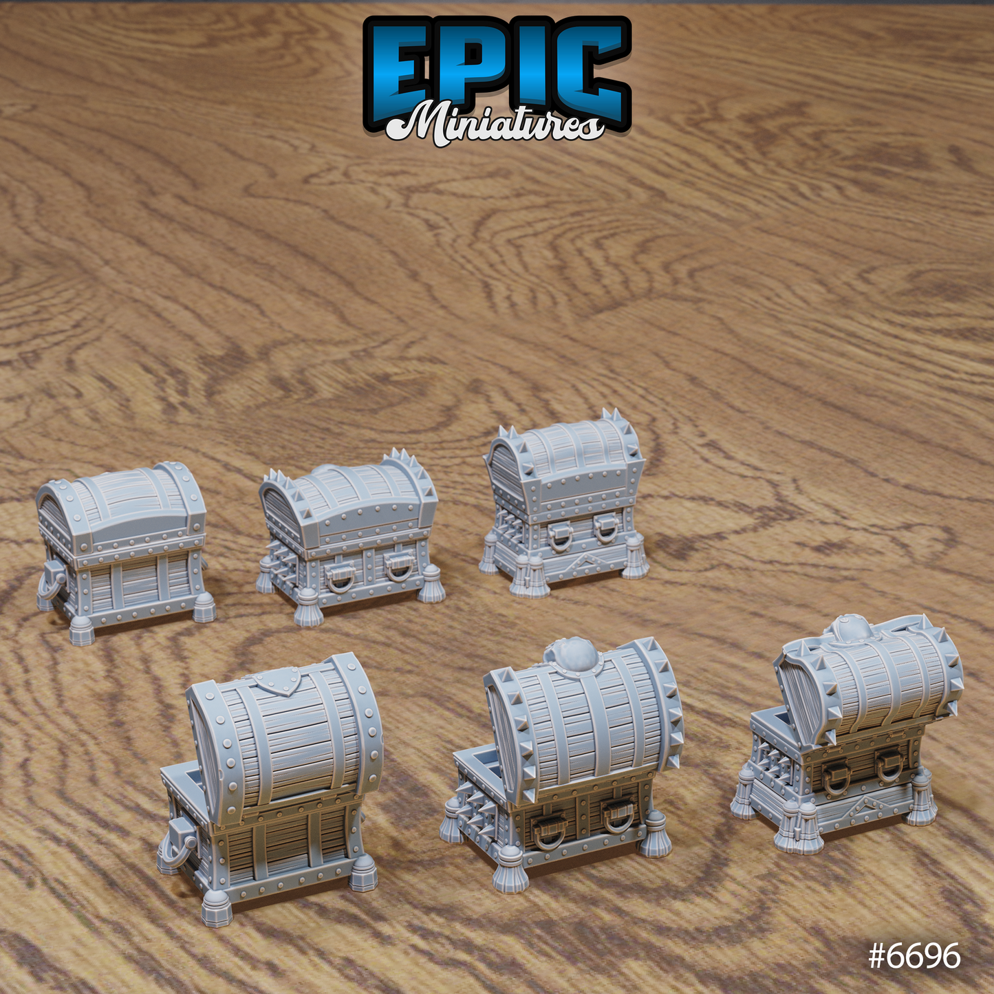 Lich Crypt Scatter, Chests and Coffins (9 Variants Available) - Epic Miniatures