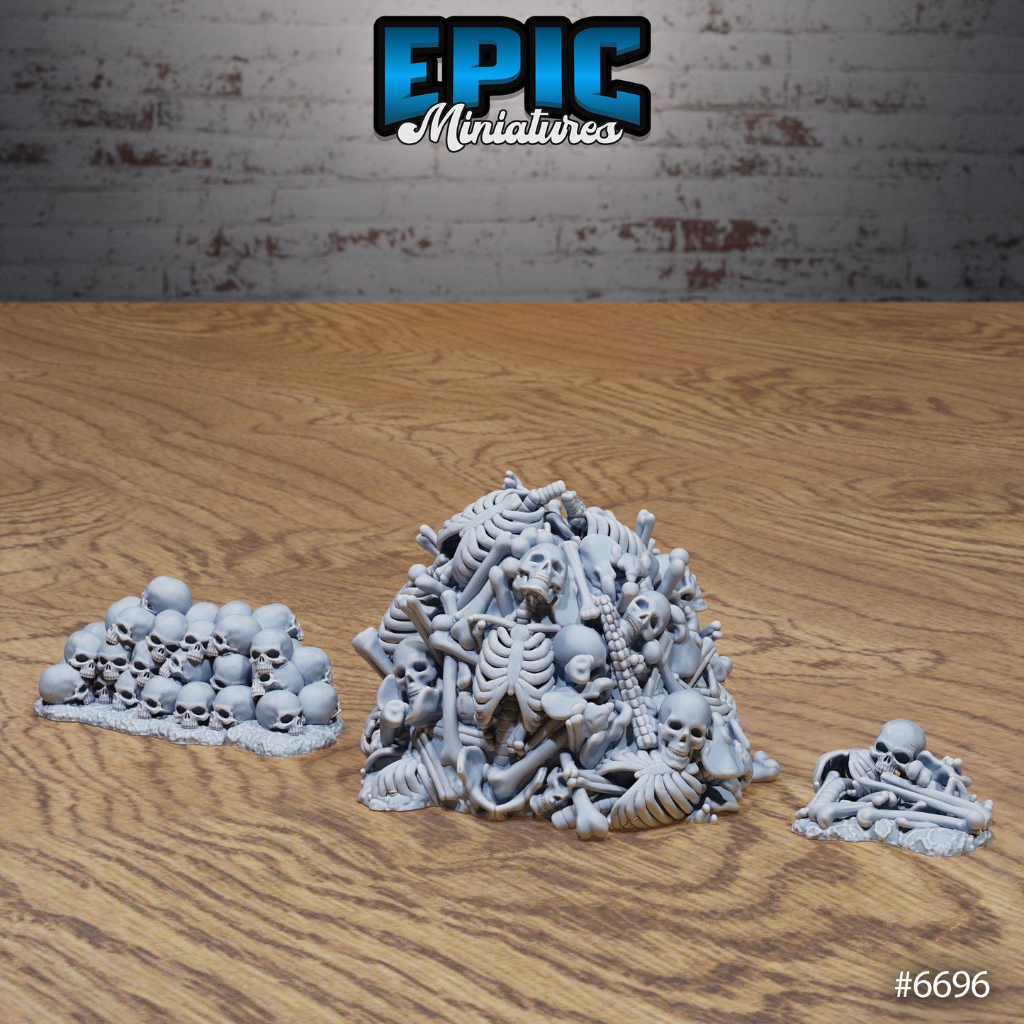 Lich Crypt Scatter, Bones and Rocks (8 Variants Available) - Epic Miniatures